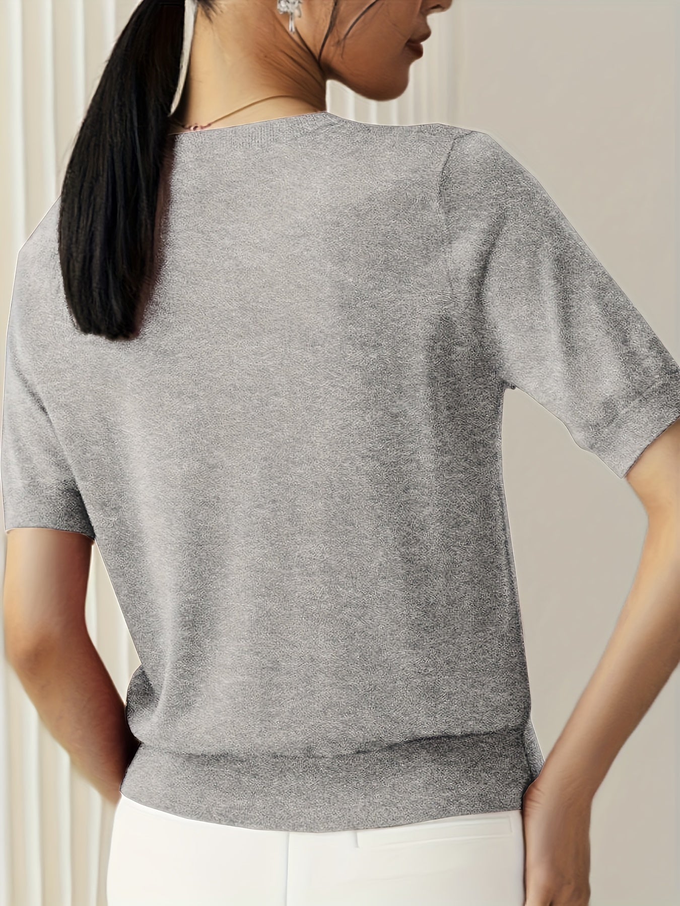 Women's Short Sleeve Knitted