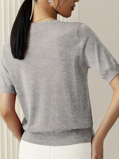 Women's Short Sleeve Knitted