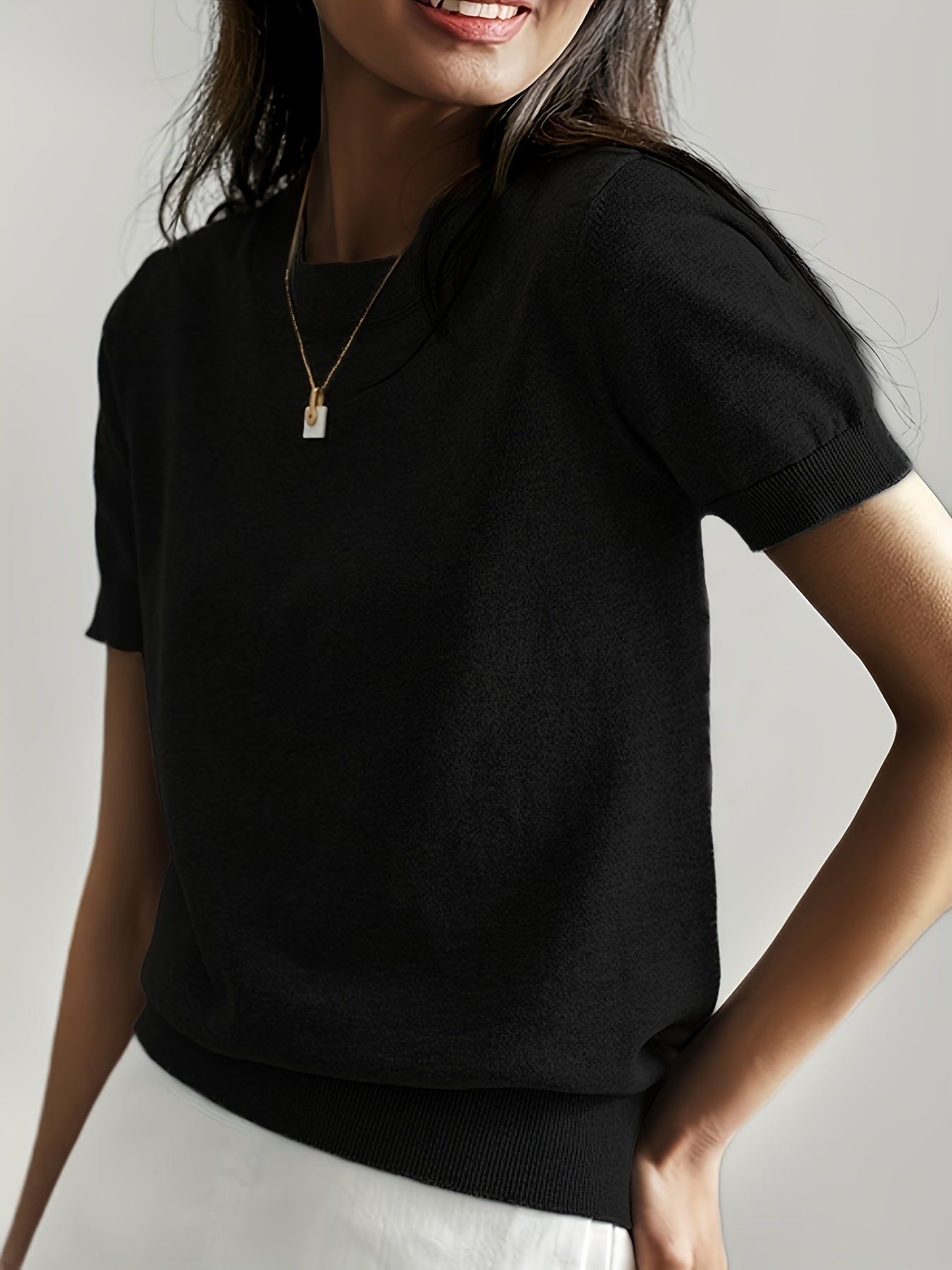 Women's Short Sleeve Knitted