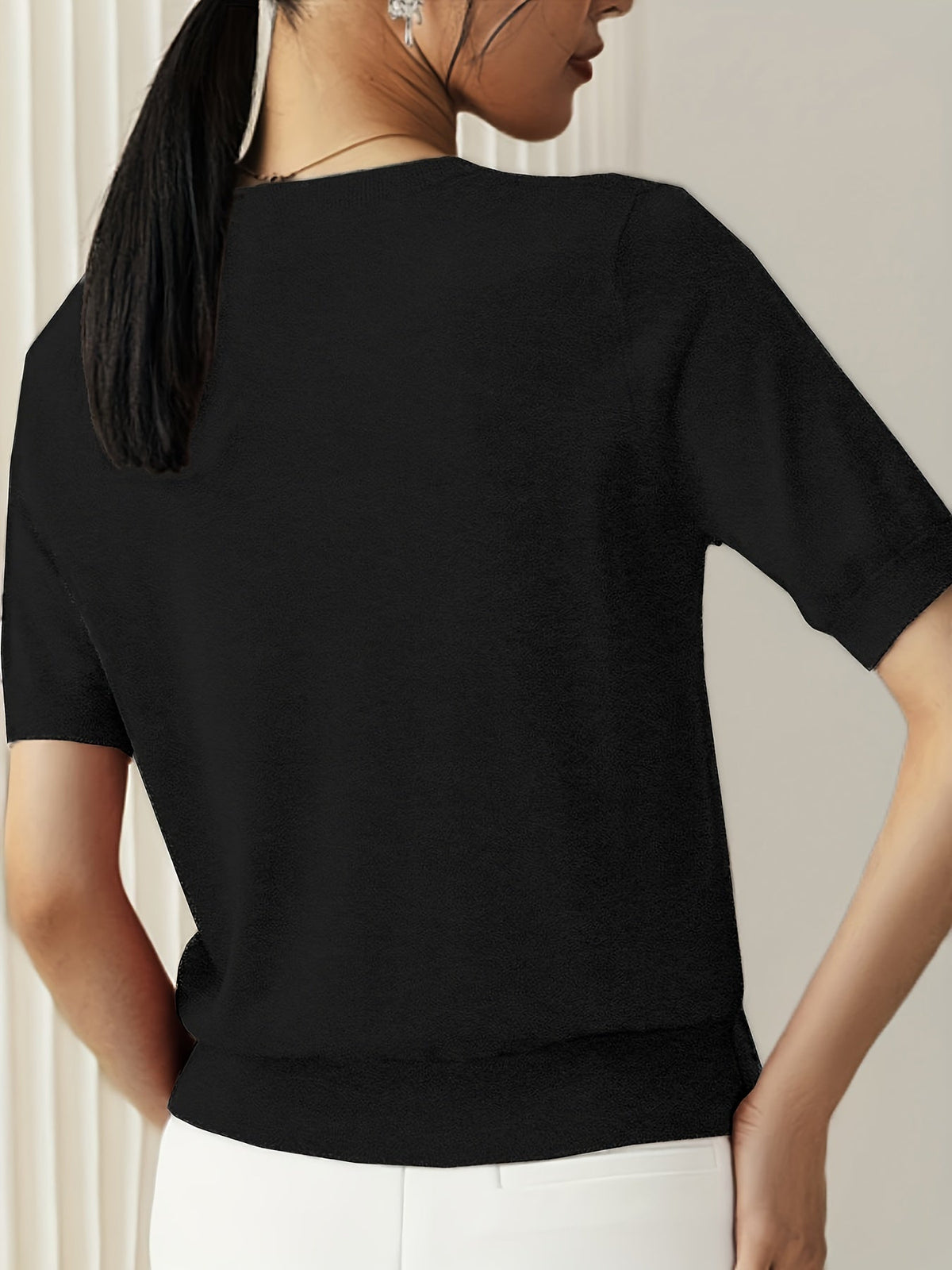 Women's Short Sleeve Knitted