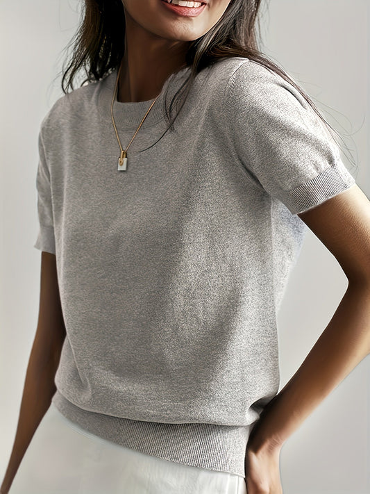 Women's Short Sleeve Knitted - VibreMode