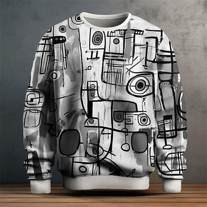 Men's Graphic Sweatshirt Abstract Print