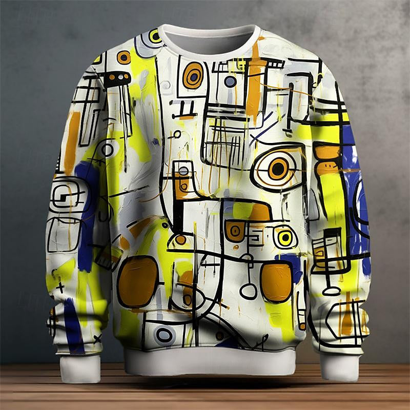 Men's Graphic Sweatshirt Abstract Print