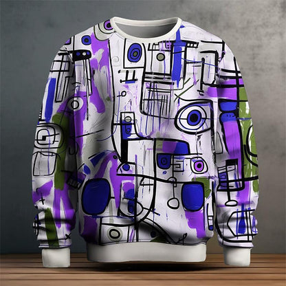 Men's Graphic Sweatshirt Abstract Print