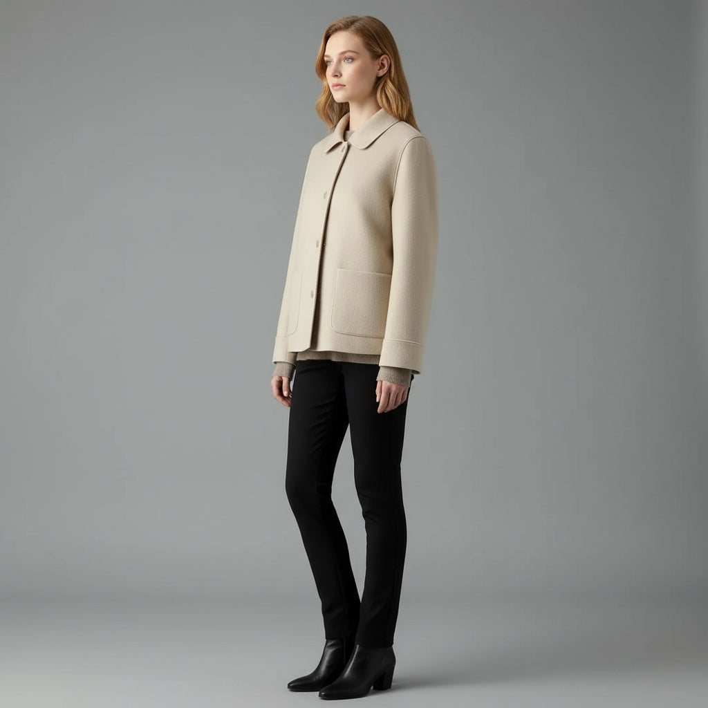 Warm Women's Button Down Winter Coat