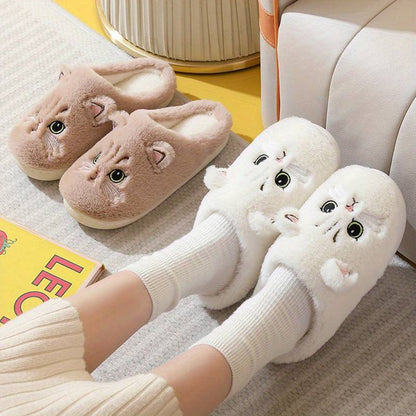 Cozy Cat Slippers Warm Fleece
