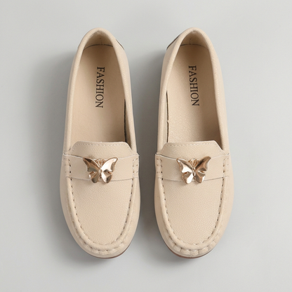 Men's Slip-On Loafers Embellished Leather Brown