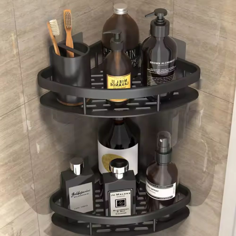 2-Tier Rustproof Bathroom Shelf Organizer - VibreMode