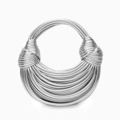 Women's Woven Handbag Knot Detail