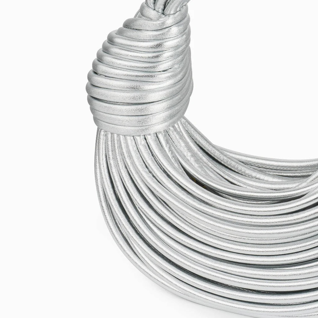 Women's Woven Handbag Knot Detail