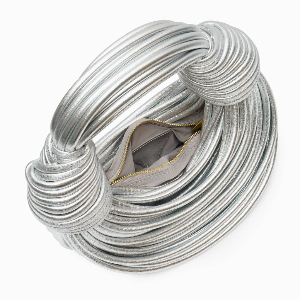 Women's Woven Handbag Knot Detail