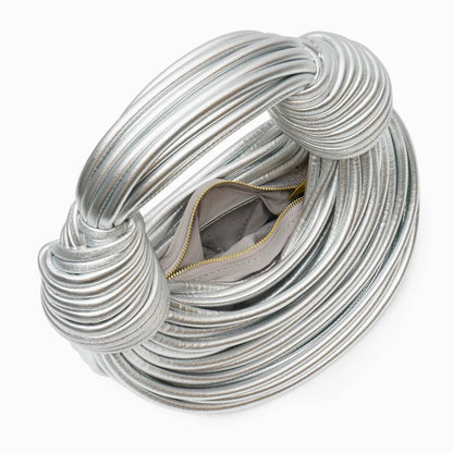 Women's Woven Handbag Knot Detail