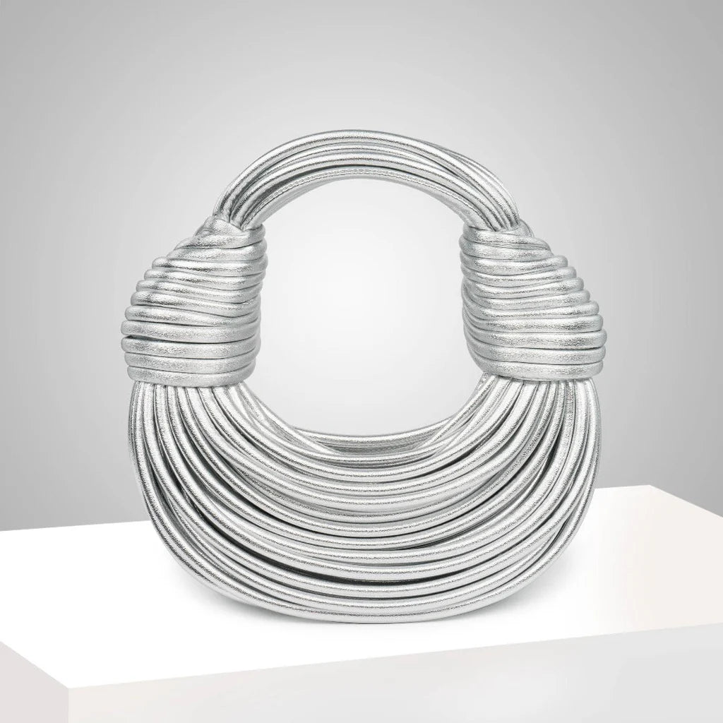 Women's Woven Handbag Knot Detail