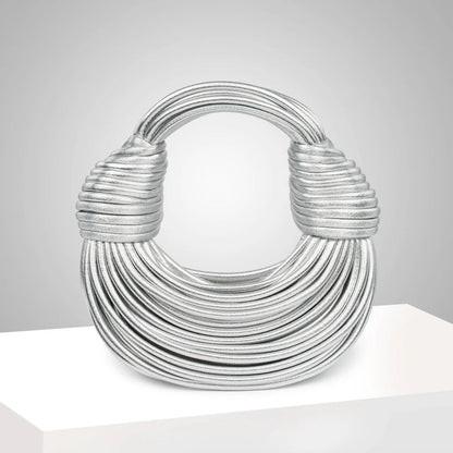 Women's Woven Handbag Knot Detail