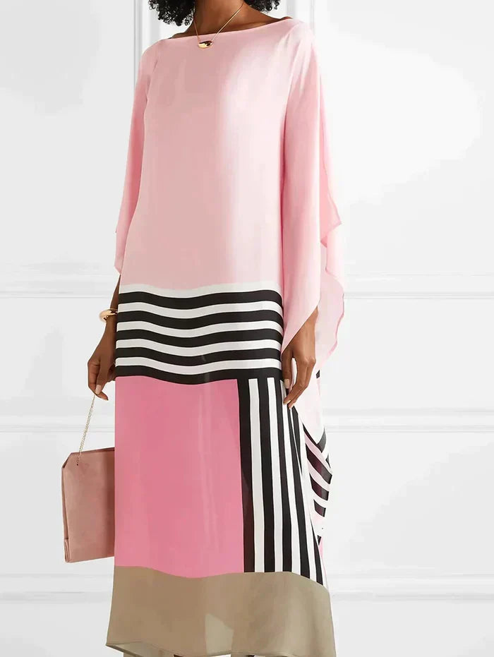 Women's Pink Kaftan Candy Striped