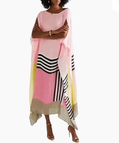 Women's Pink Kaftan Candy Striped