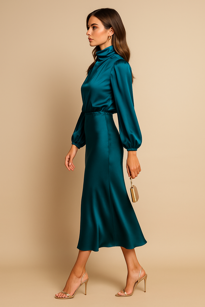 Elegant Ladies Floral Midi Dress