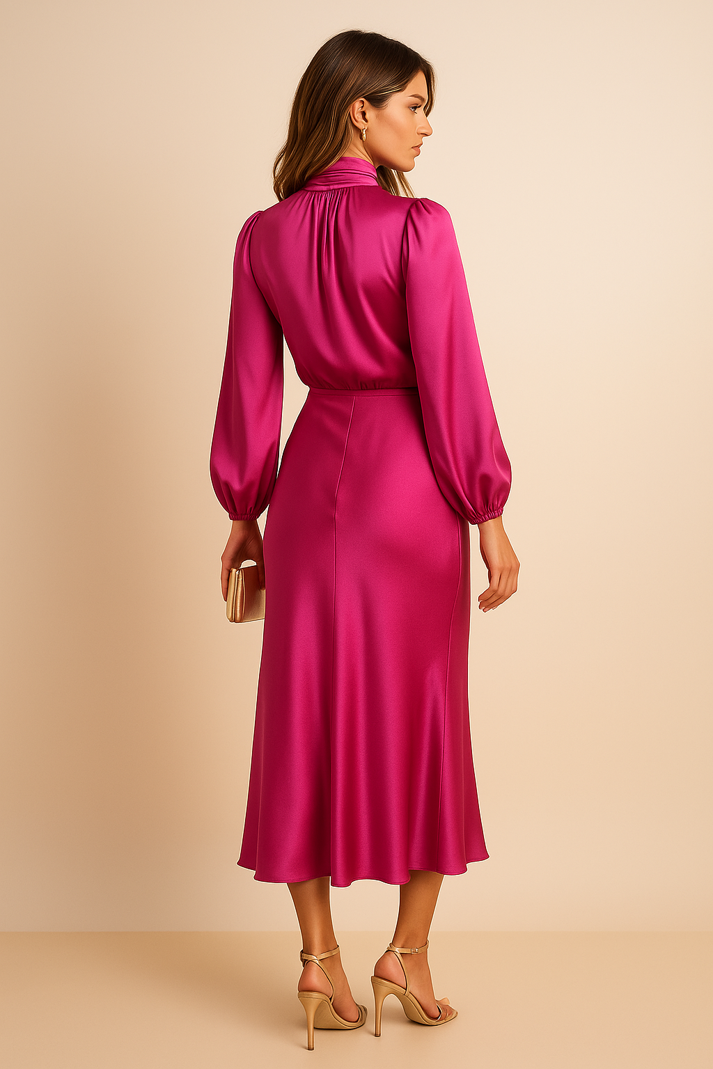 Elegant Ladies Floral Midi Dress