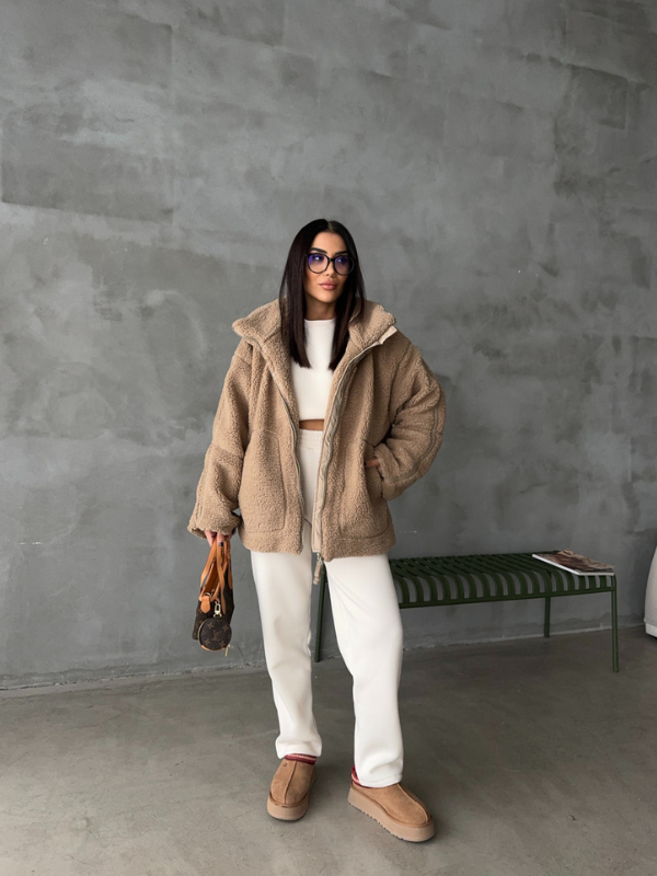 Cozy Large Sherpa Fleece Winter Coat