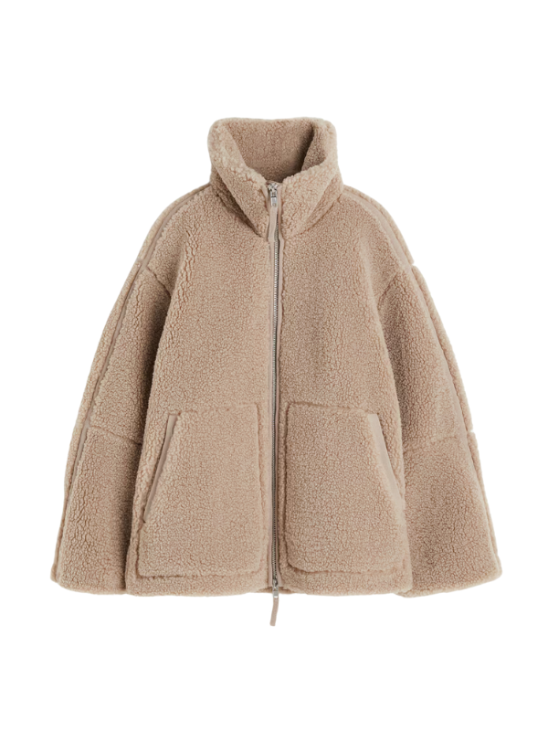 Cozy Large Sherpa Fleece Winter Coat