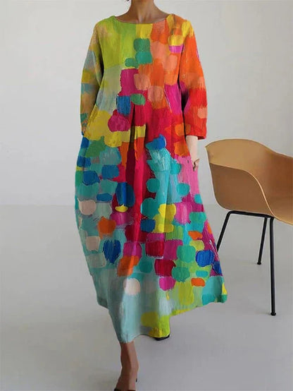 Beautiful Floral Long Summer Dress for Women