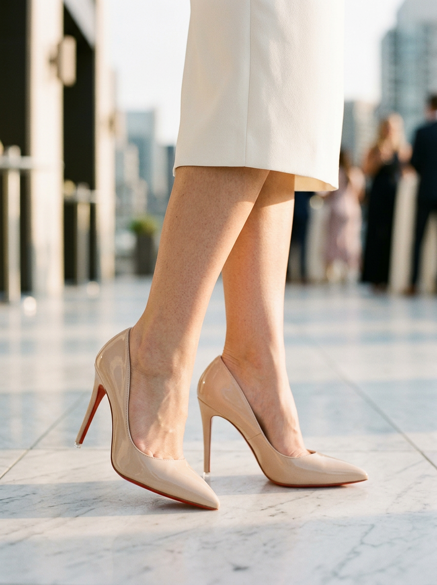 Women's Pointed Toe Stiletto Pumps Glossy High Heel