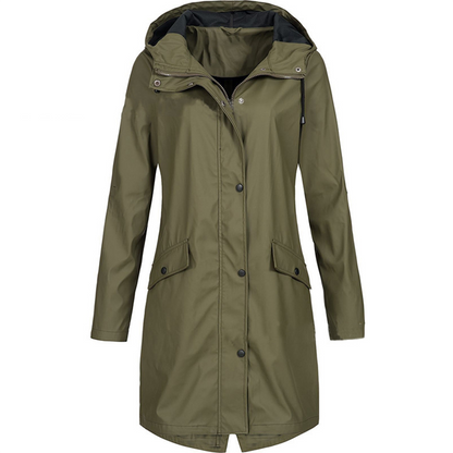 Breathable Water Resistant Ladies Rain Jacket Windproof