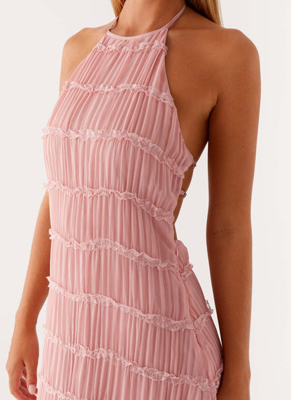 Women's Fitted Halter Maxi Dress