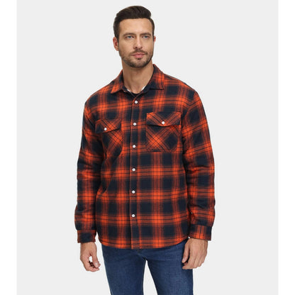 Men's Sherpa Jacket Insulated Flannel Warm Plaid