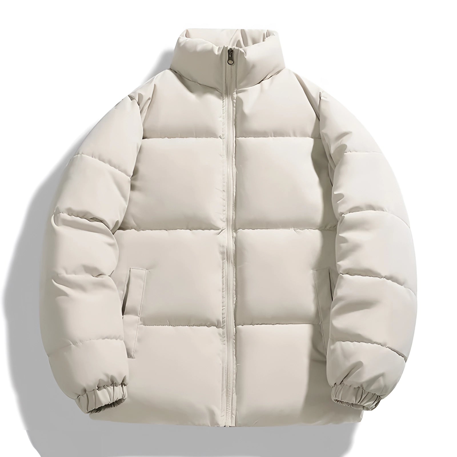 Men's Down Puffer Jacket Ivory Insulated - VibreMode