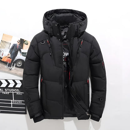 Men's Waterproof Insulated Ski Jacket Black - VibreMode