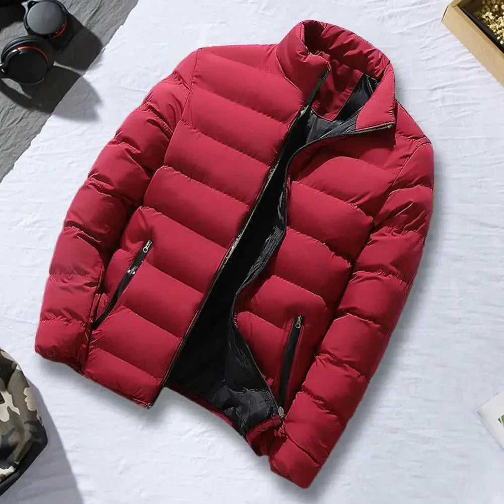 Men's Insulated Puffer Jacket Water-Resistant Navy Blue