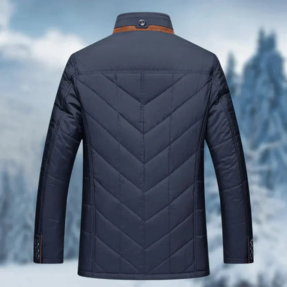 Men's Waterproof Winter Coat Insulated Quilted Thermal Fur Collar