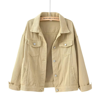 Women's White Denim Jacket Lightweight Casual