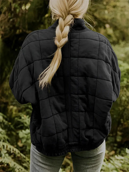 Women's Quilted Jacket Lightweight Insulated Forest Green