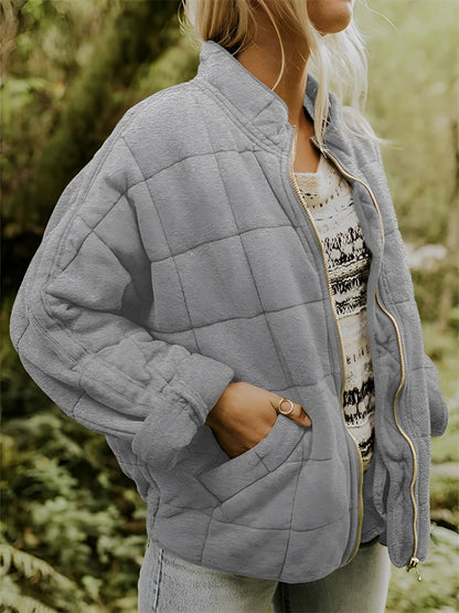 Women's Quilted Jacket Lightweight Insulated Forest Green