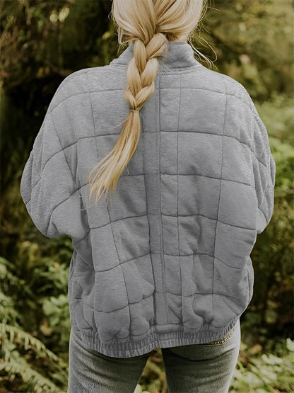 Women's Quilted Jacket Lightweight Insulated Forest Green