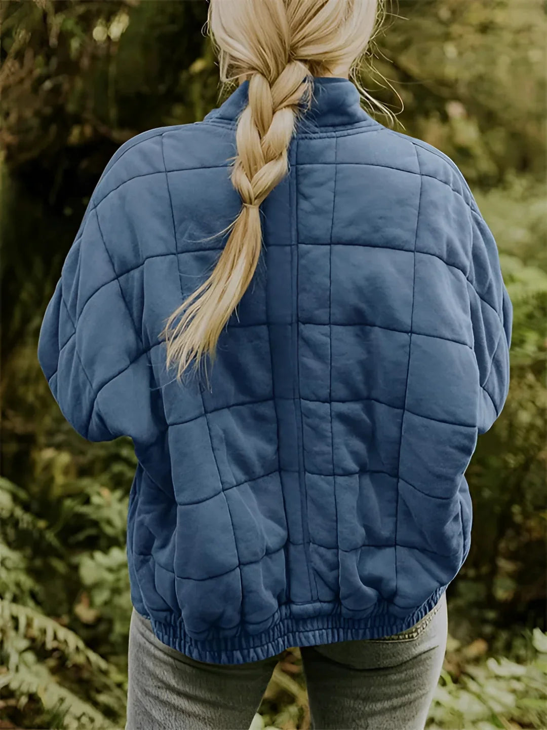 Women's Quilted Jacket Lightweight Insulated Forest Green