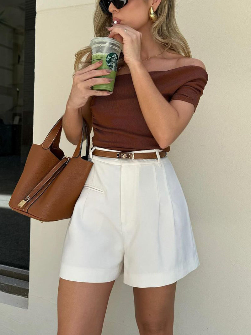 Women's High Waist Tailored Shorts
