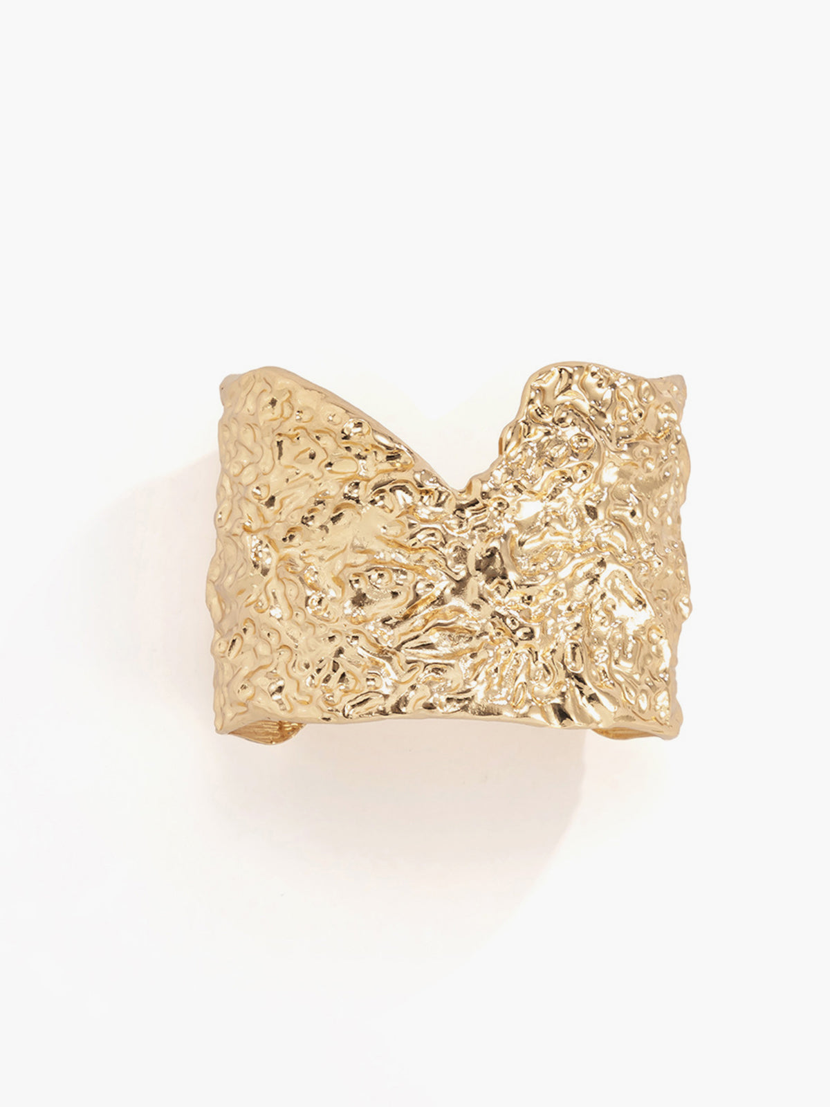 Women's Textured Metal Cuff Bracelet Adjustable