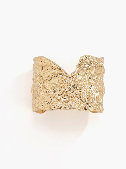 Women's Textured Metal Cuff Bracelet Adjustable
