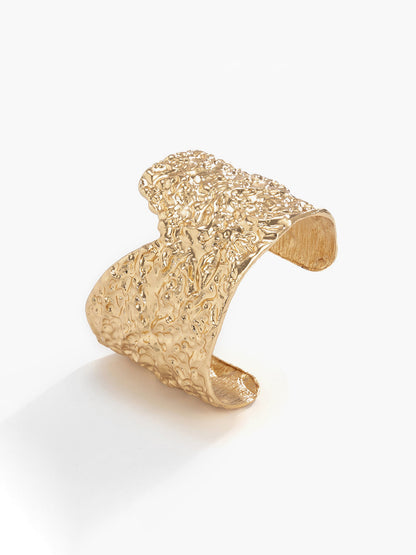 Women's Textured Metal Cuff Bracelet Adjustable