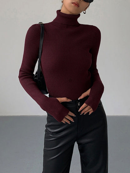 Soft Women's Lightweight Long Sleeve Turtleneck Top