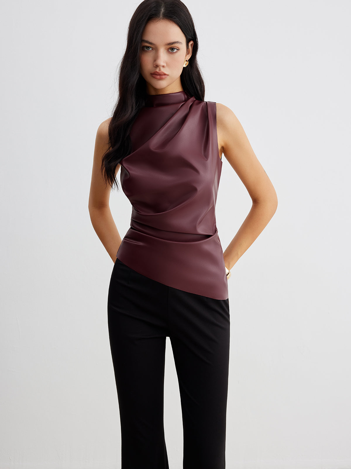 Ella | Women's Trendy Tank High Neck Summer Top