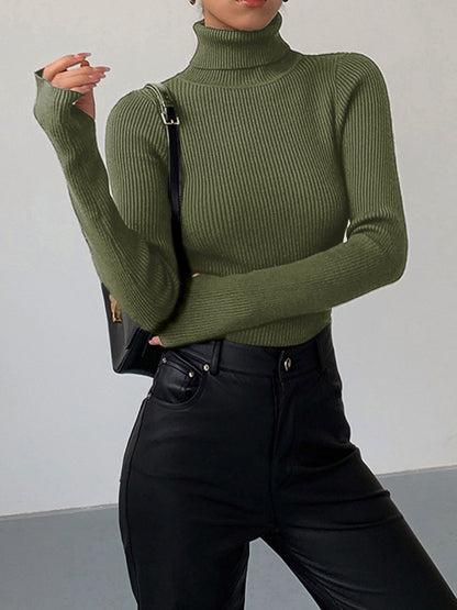 Soft Women's Lightweight Long Sleeve Turtleneck Top