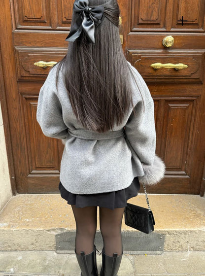 Plush Faux Fur Winter Coat for Ladies