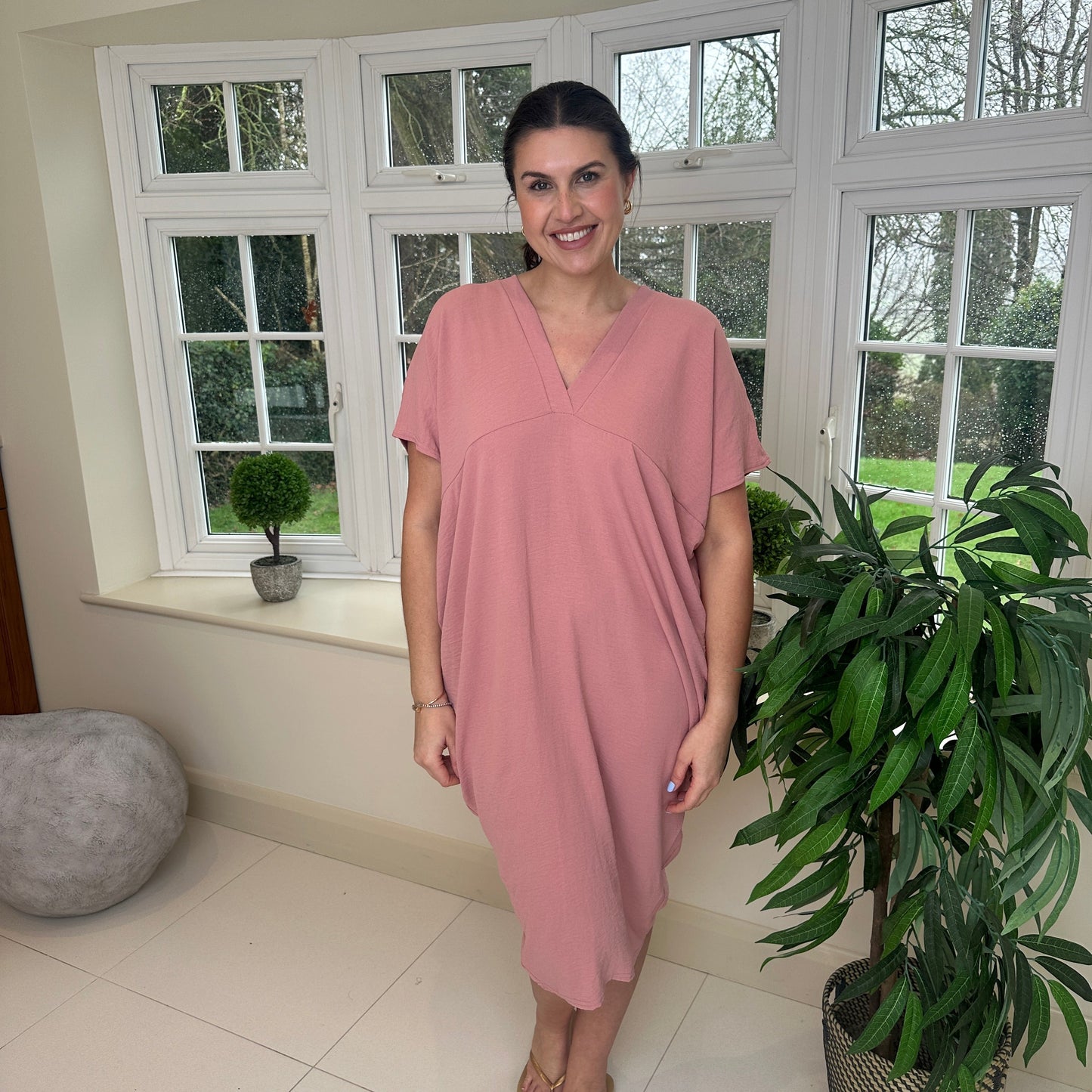 Chic V-neck Sundress for Women