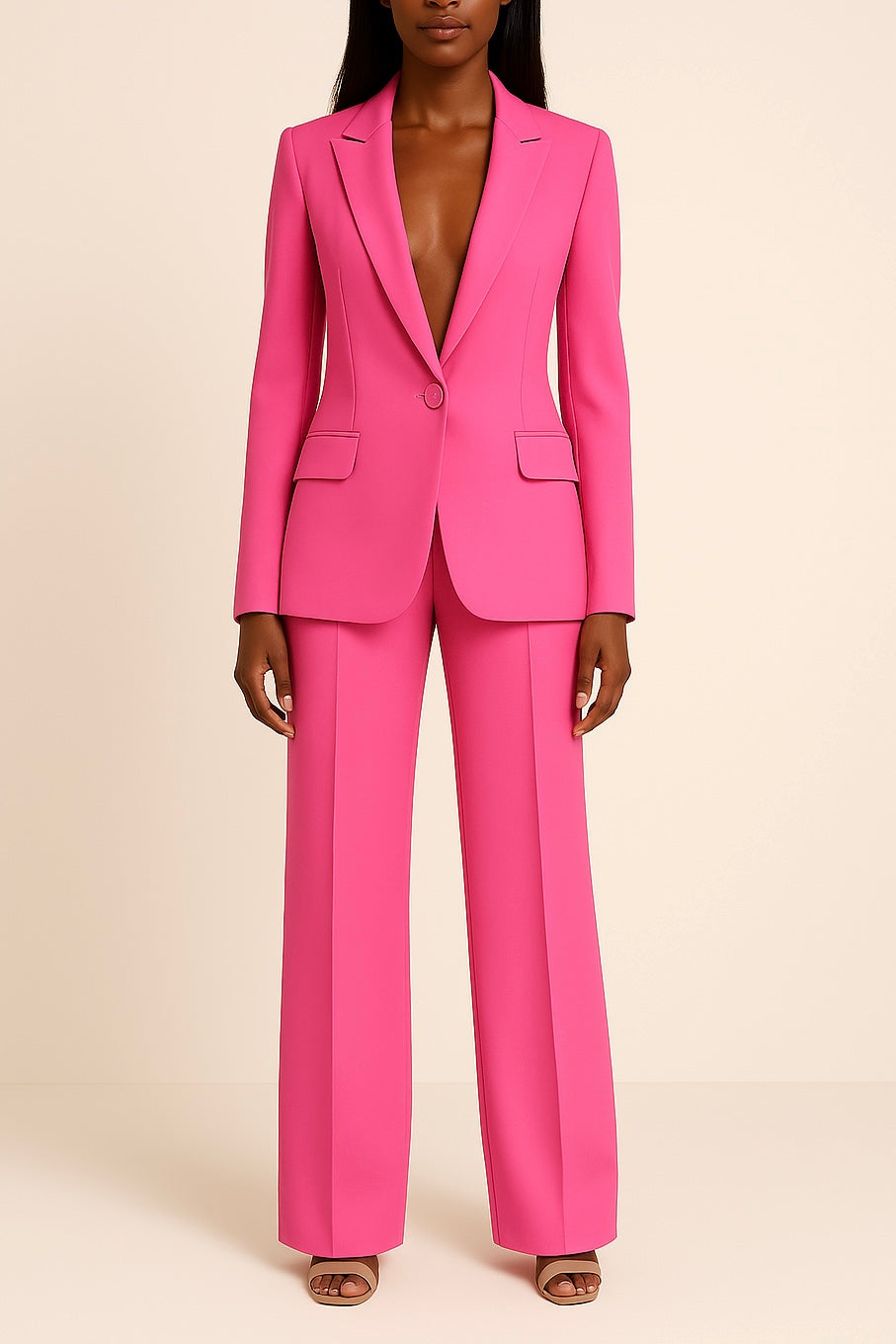 Elegant Business Suit Set for Women with Fitted Blazer