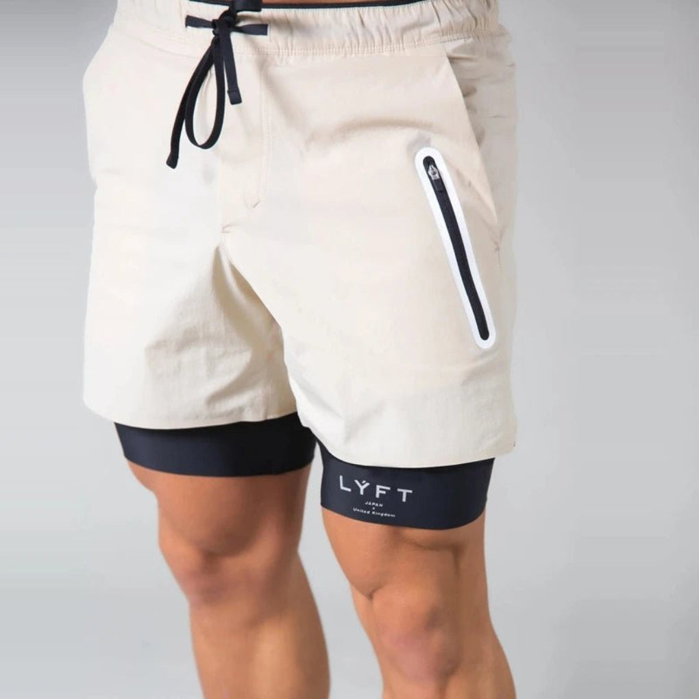 Men's 2-In-1 Sports Training Shorts