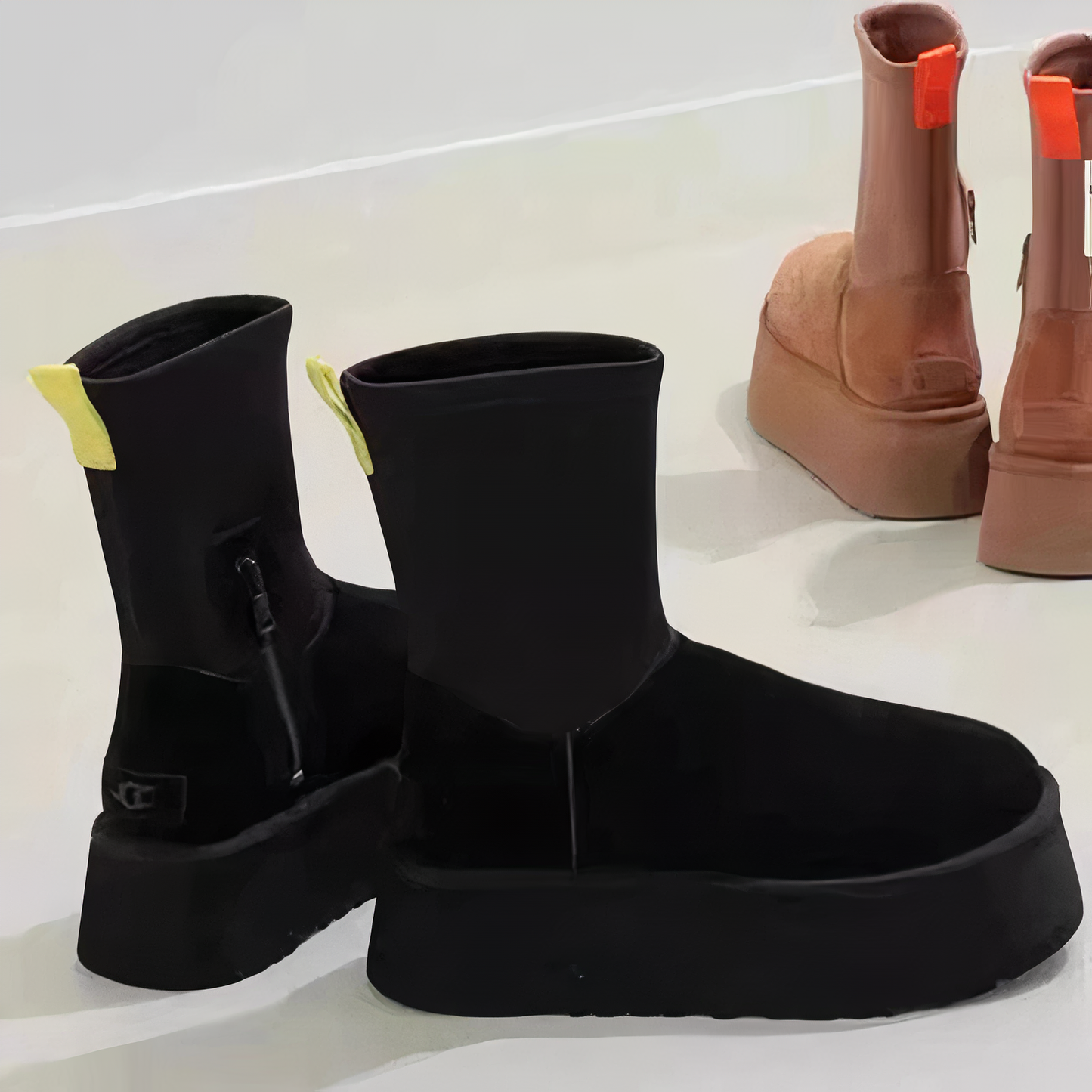 Women's Ankle Platform Boots Pull-On - VibreMode
